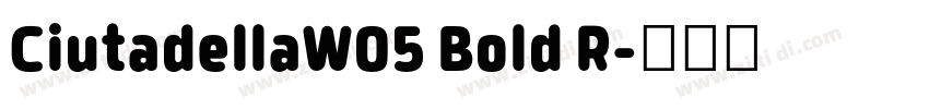 CiutadellaW05 Bold R字体转换 CiutadellaW05 Bold R字体转换